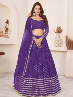 Violet Georgette Lehenga Choli